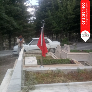 Şehit Bayrak Direği Ayyıldız Dahil (115 cm Boy) - Görsel 5