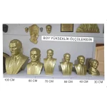 80 cm Alüminyum Atatürk Büstü - Görsel 2