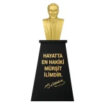 Atatürk Büstü (60cm Fiber)+ Kaide (100cm) İlkokul Modeli
